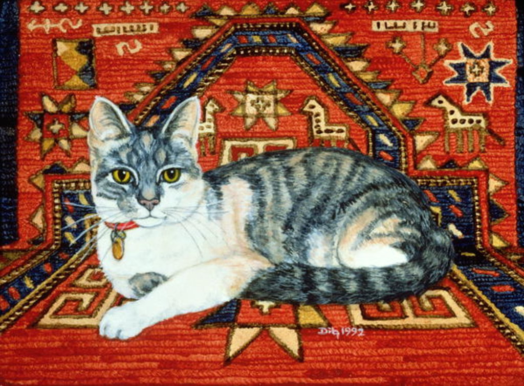Detail of First Carpet-Cat-Patch, 1992 by Ditz Ditz