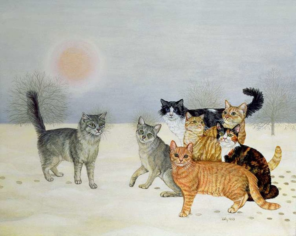 Detail of Winter-Cats by Ditz Ditz