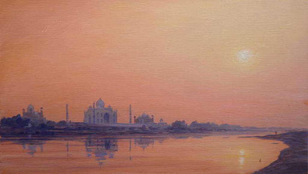 Detail of Sundown on the Yamuna by Derek Hare