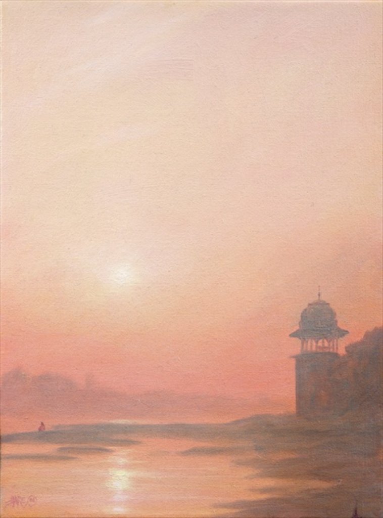 Detail of Evening on the Yamuna by Derek Hare