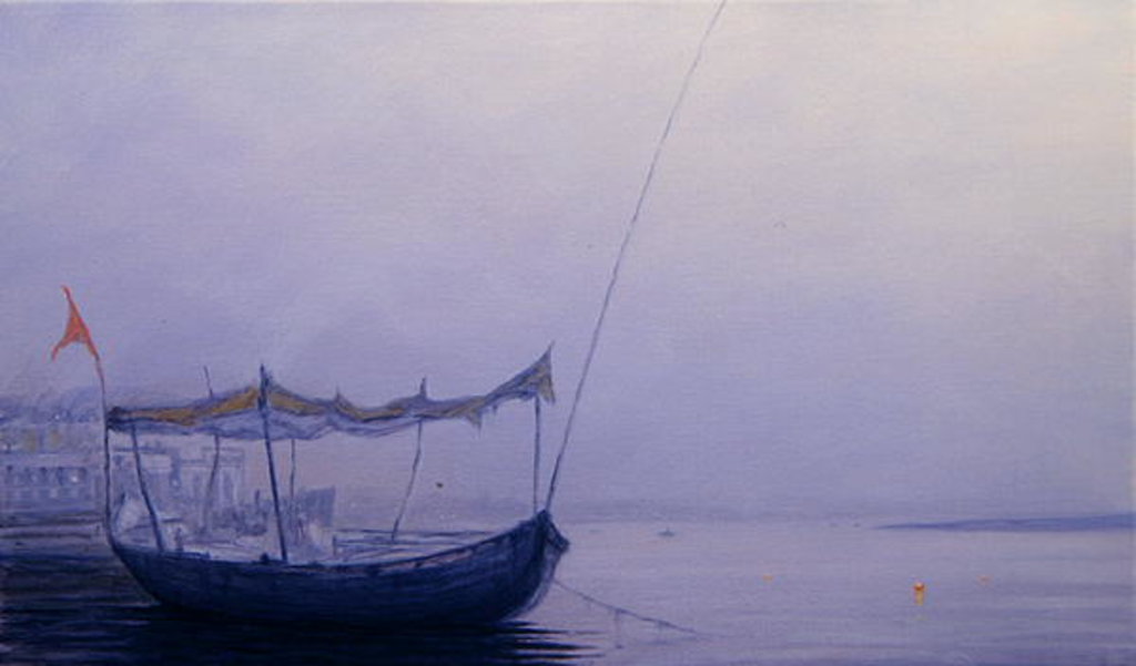 Detail of Prayer Candles on The Ganges by Derek Hare