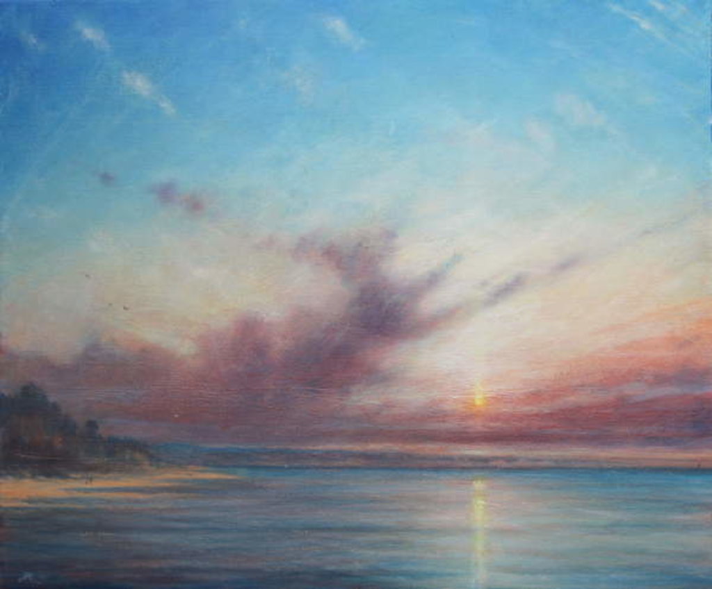 Detail of Dorset Coast at Daybreak by Derek Hare