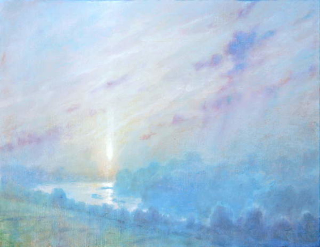 Detail of Thames From Petersham by Derek Hare