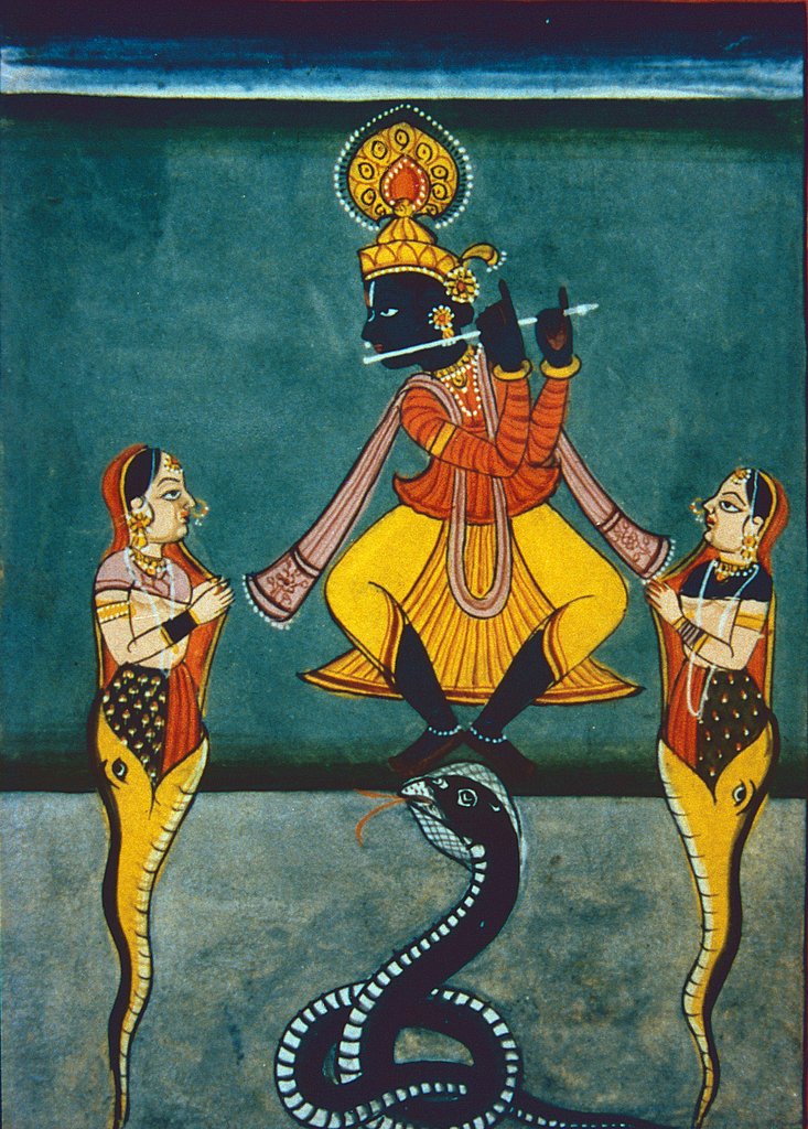 Detail of Lord Krishna by Indian School