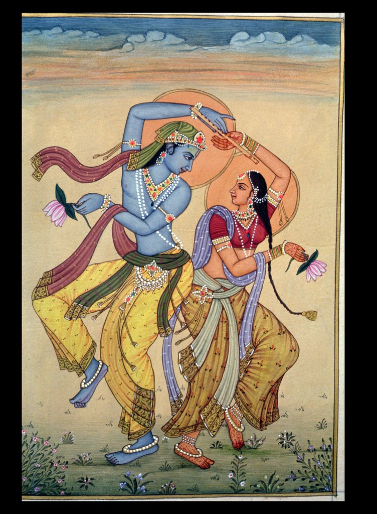 Detail of Radha and Krishna by School Indian
