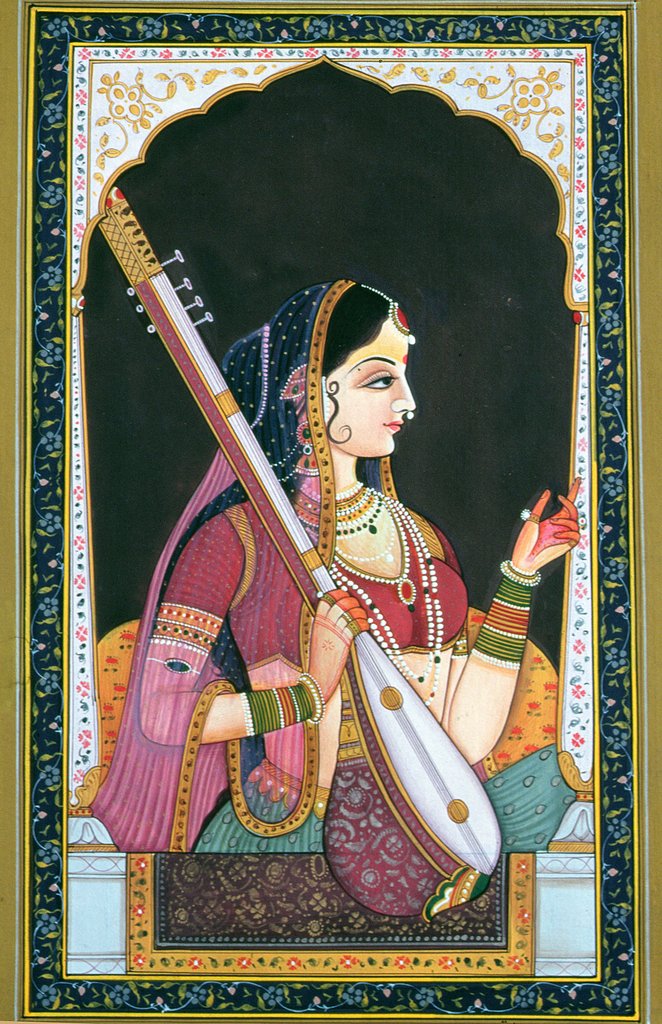 Detail of Musician Lady by School Indian