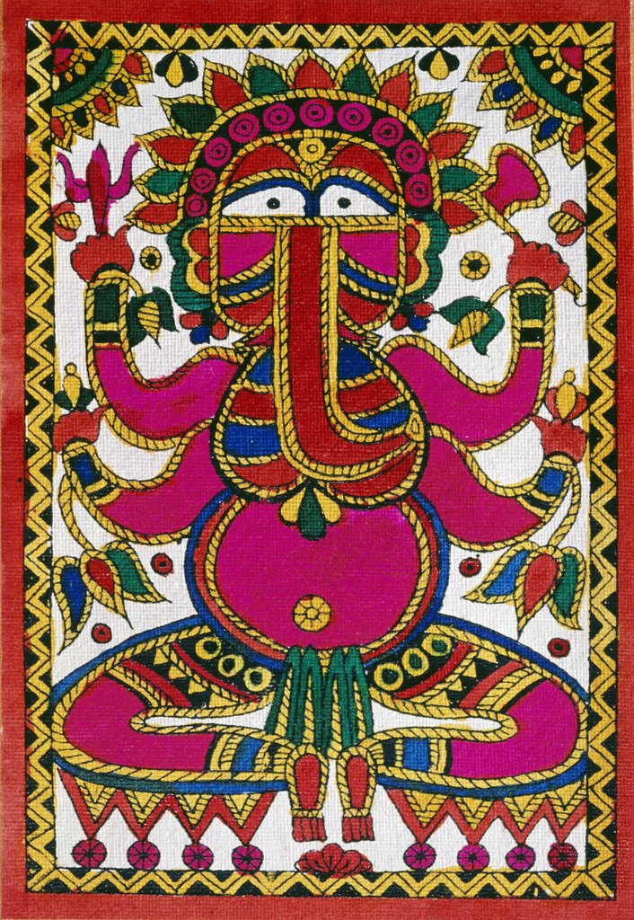 Detail of Elephant headed god Ganesh by School Indian