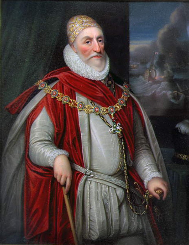 Detail of Charles Howard, 1st Earl of Nottingham by Daniel Mytens