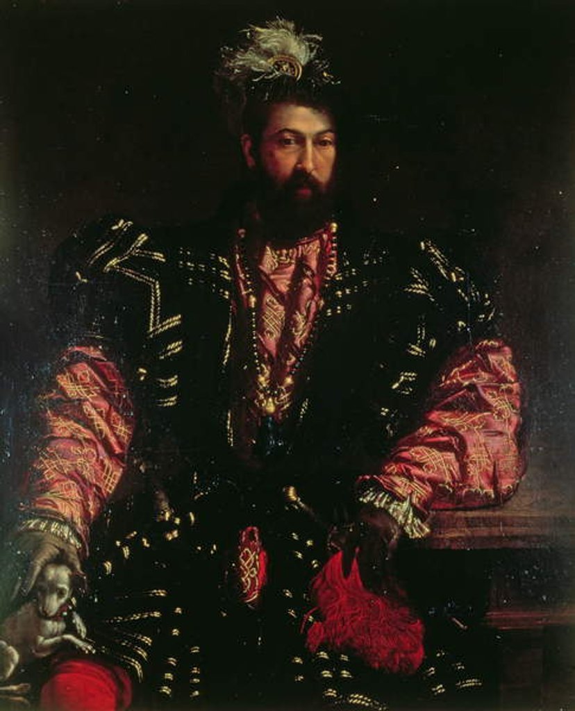 Detail of Portrait of an unknown man by Nicolo dell Abate