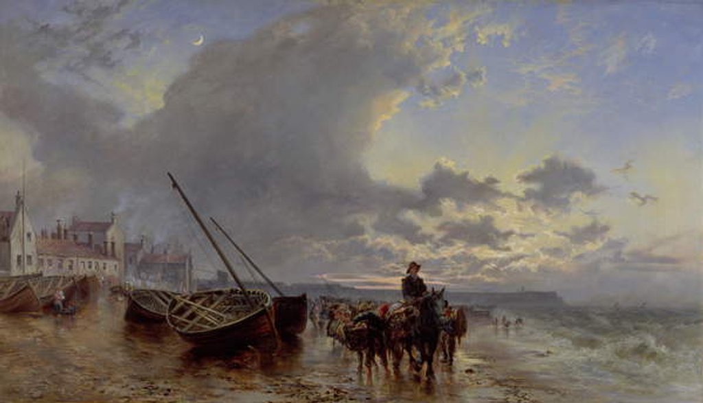 Detail of Newhaven, Firth of Forth at Sunset by Keeley Halswelle