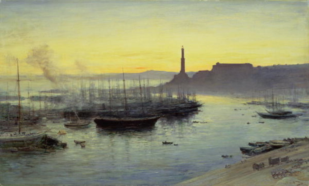 Detail of Genoa, 1904 by John MacWhirter