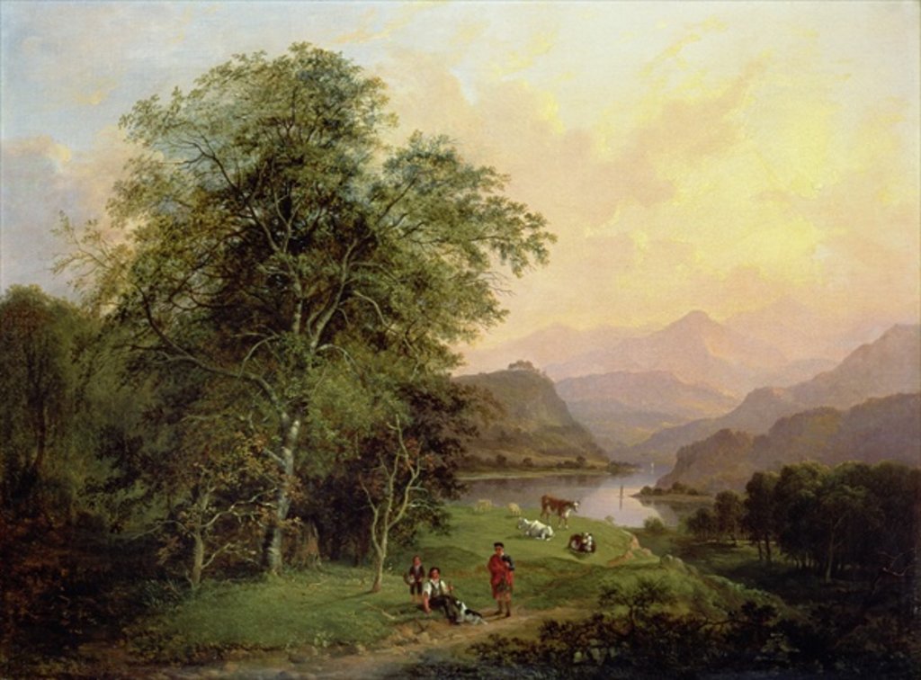Detail of A Highland Lochside, 1847 by Jane Nasmyth