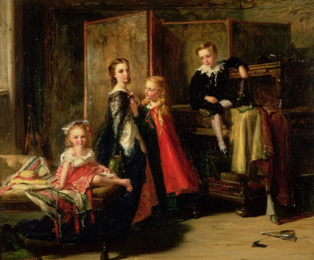 Detail of Dressing for the Charade: The Children of Patrick Allan Fraser, 1886 by Robert Herdman