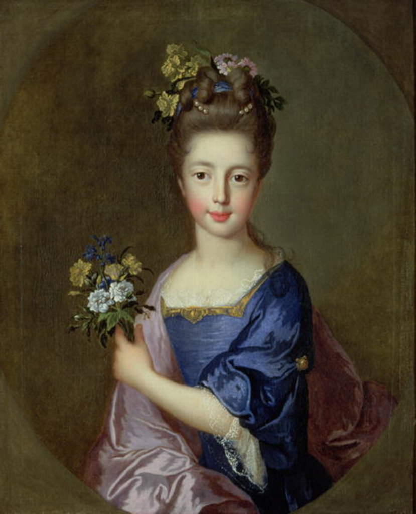 Detail of Princess Louisa Maria Stuart by Francois de Troy