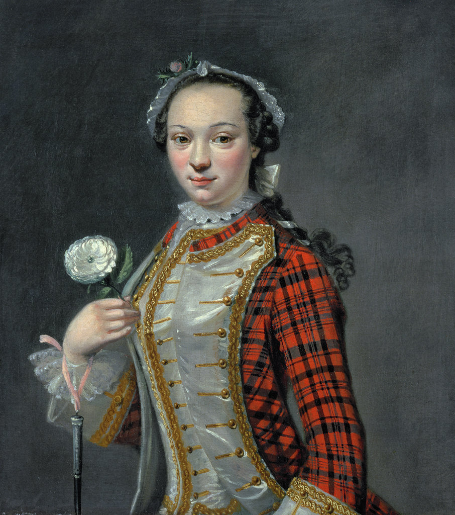 Detail of Portrait of a Jacobite Lady by Cosmo (attr) Alexander
