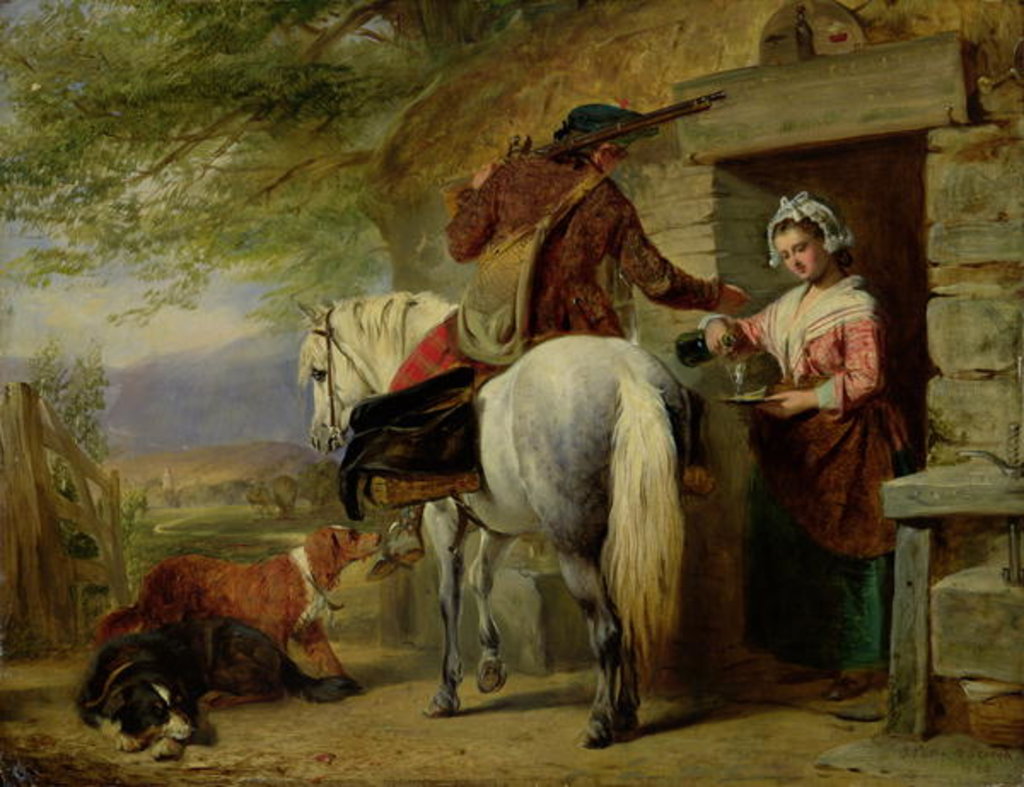 Detail of A Scotch Roadside Inn, 1850 by John Phillip