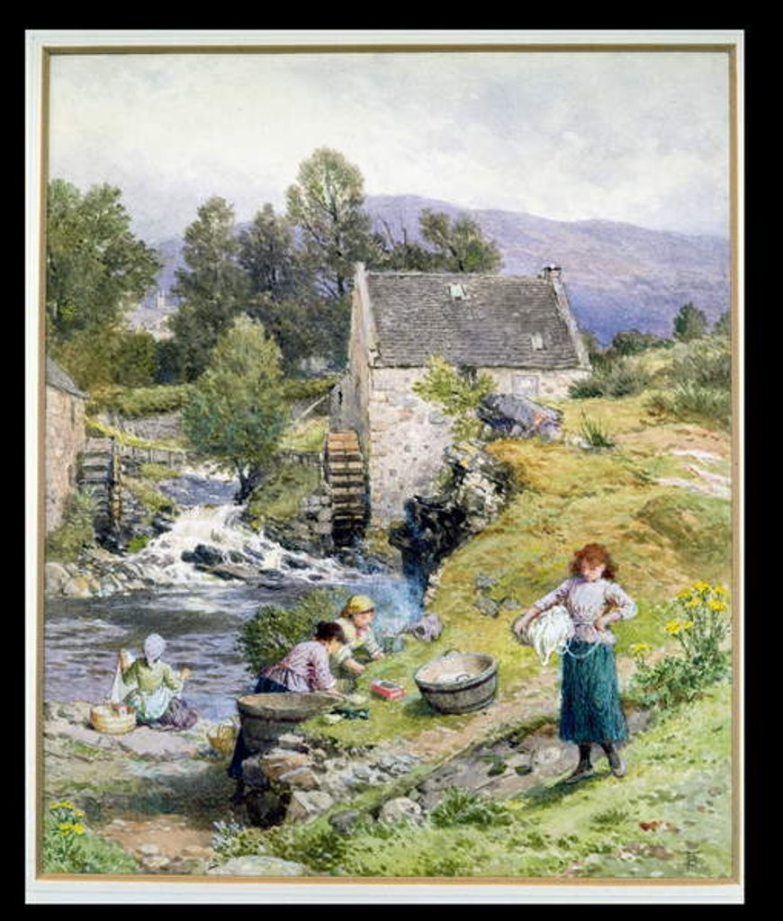 Detail of A Mill Pool by Myles Birket Foster