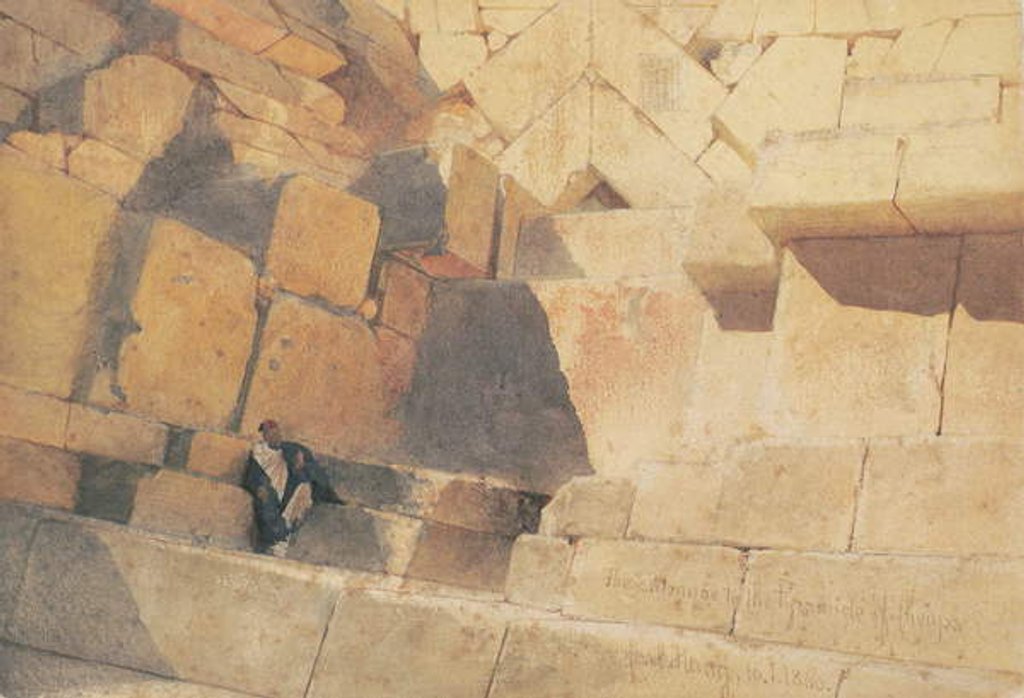 Detail of The Entrance to the Pyramid of Cheops, 1860 by Carl Haag