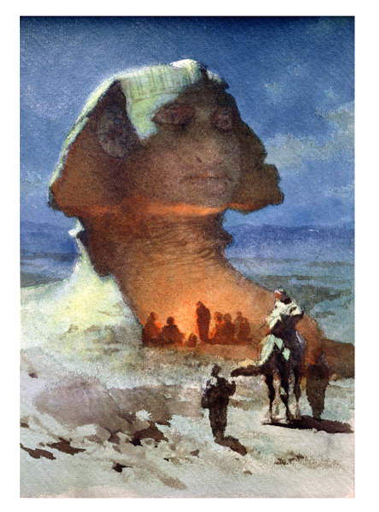 Detail of A Night Encampment before the Sphinx by Carl Haag