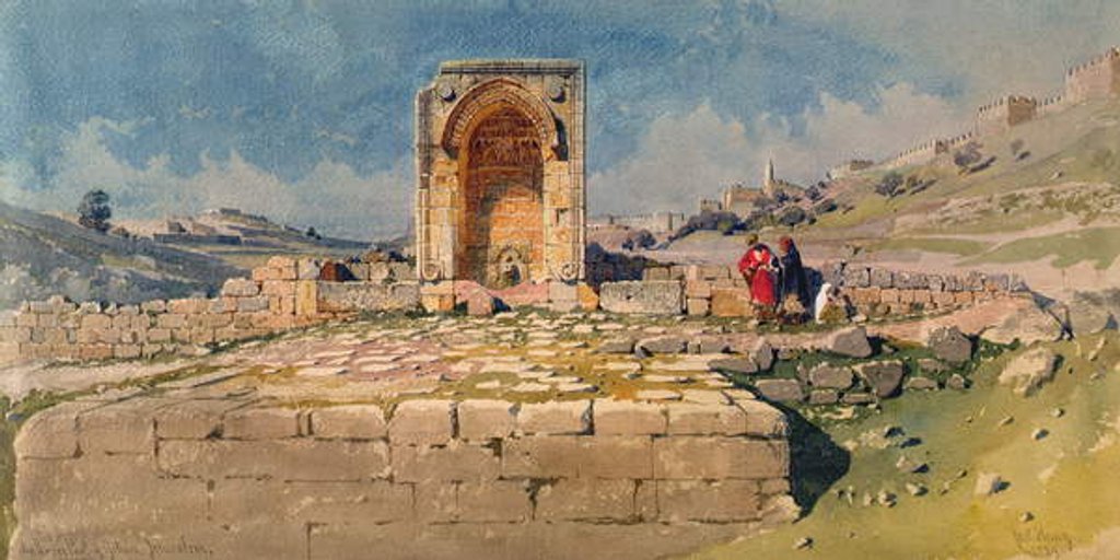 Detail of The Valley and lower Pool of Gihon, Jerusalem, 1859 by Carl Haag