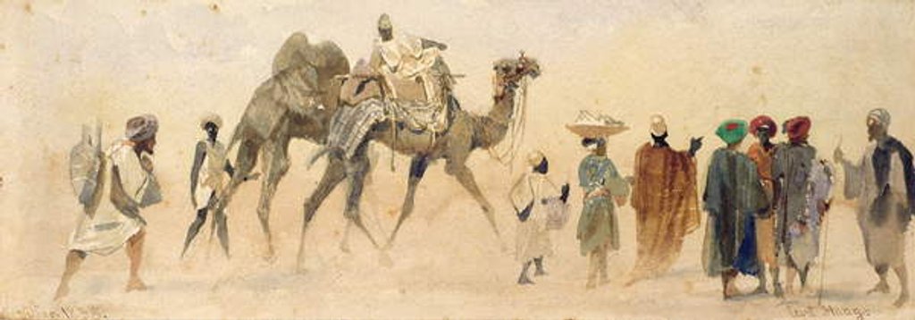 Detail of A Start for the Desert, 1858 by Carl Haag