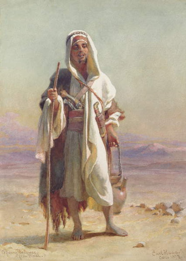 Detail of A Young Bedawee from Sinai, 1873 by Carl Haag