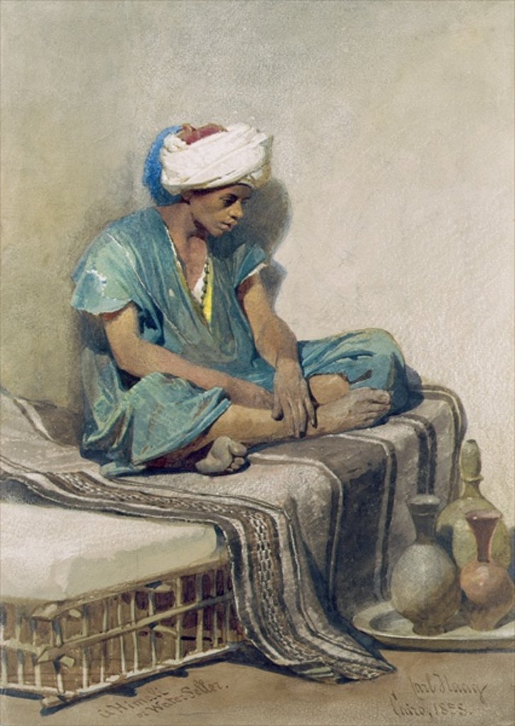Detail of A Himali or water seller, 1855 by Carl Haag