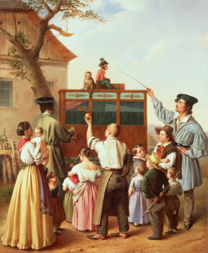Detail of The travelling organ grinder, 1842 by Edouard Klieber