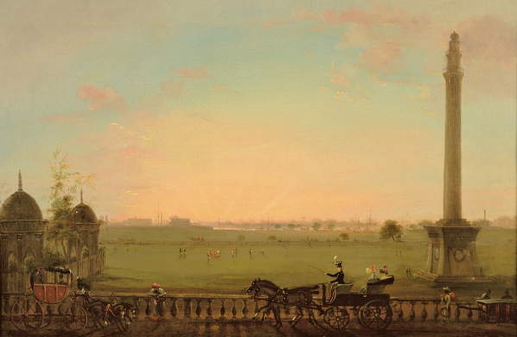 Detail of View from the Chowringhee Road, Calcutta, towards the Hoogly River, c.1840 by English School