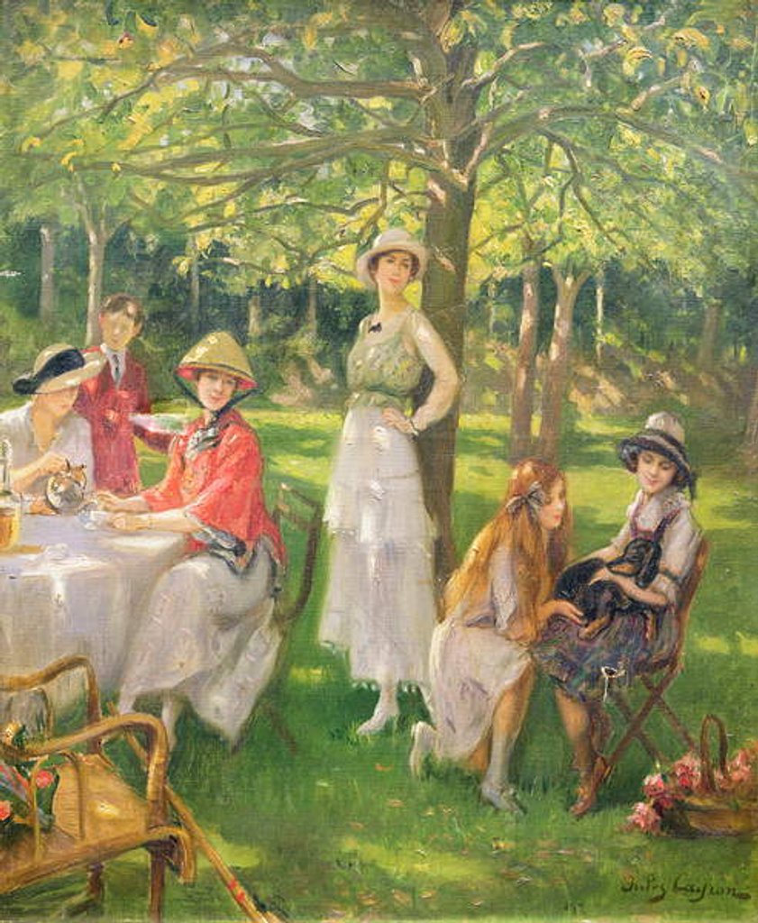 Detail of The Tea Party by Jules Cayron