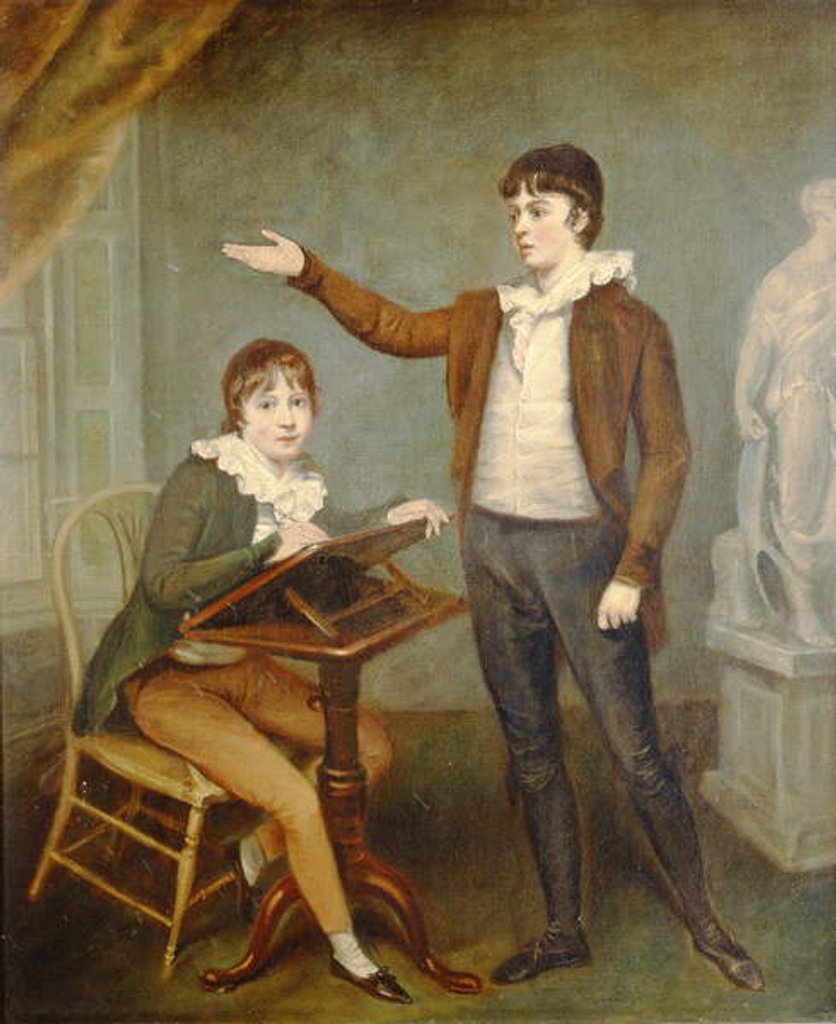 Detail of The Ford Brothers in an interior by John Opie