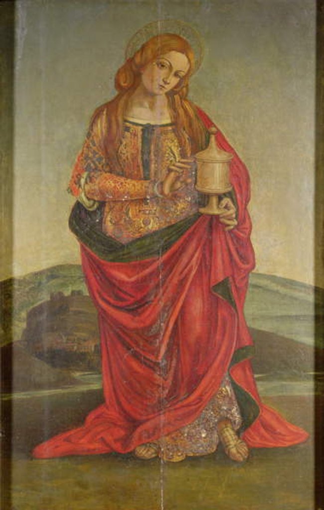 Detail of A Female Saint with a Chalice, possibly Mary Magdalene, probably 16th century by Italian School