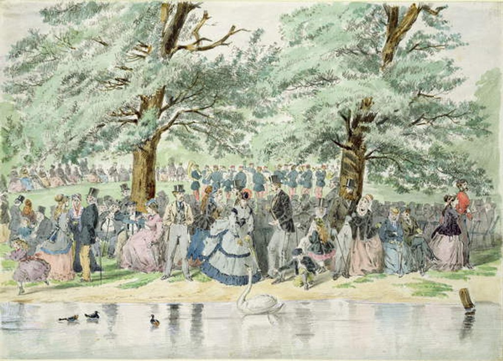 Detail of A Summer's Day in St. James's Park, London by William McConnell