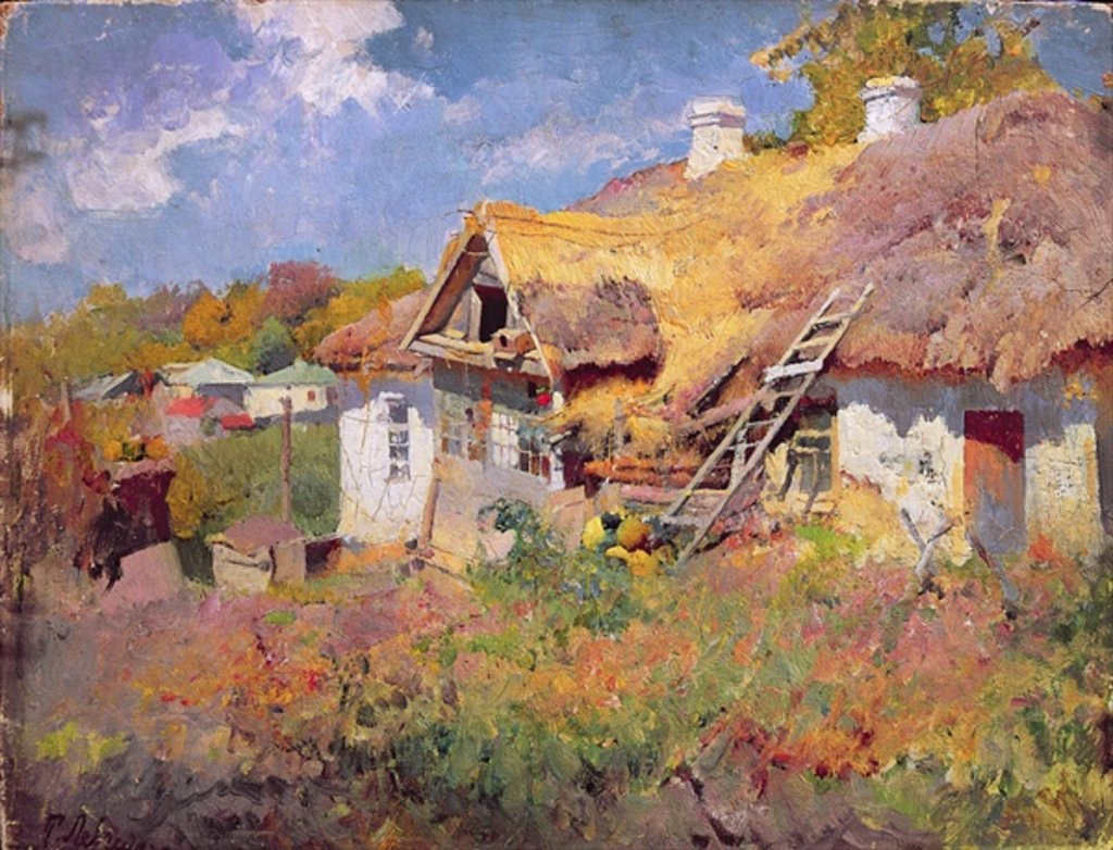 Detail of Ukrainian Cottages, 1906 by Petr Levchenko