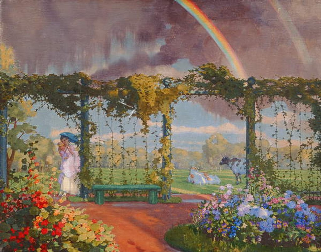 Detail of Landscape with a Rainbow, 1915 by Konstantin Andreevic Somov