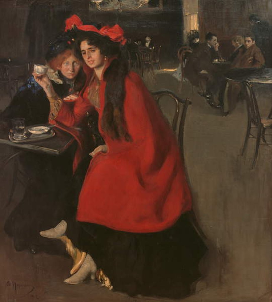Detail of In a Cafe, 1902 by A. A. Murashko