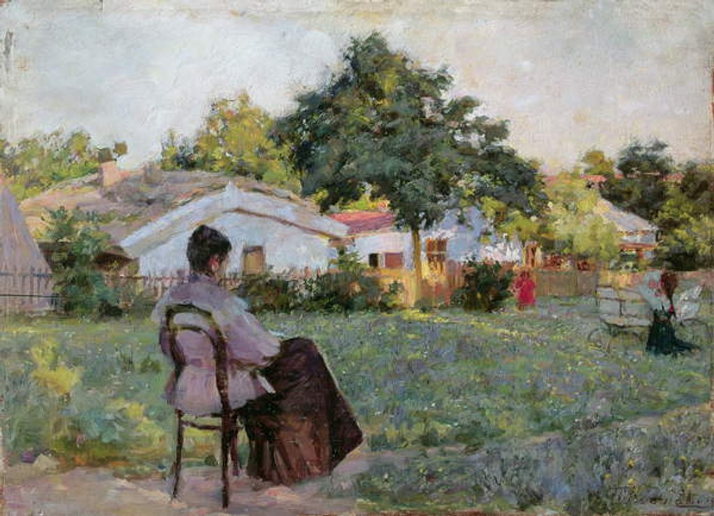 Detail of At the Dacha, 1892 by Kiviak Konstantinov Kostandi