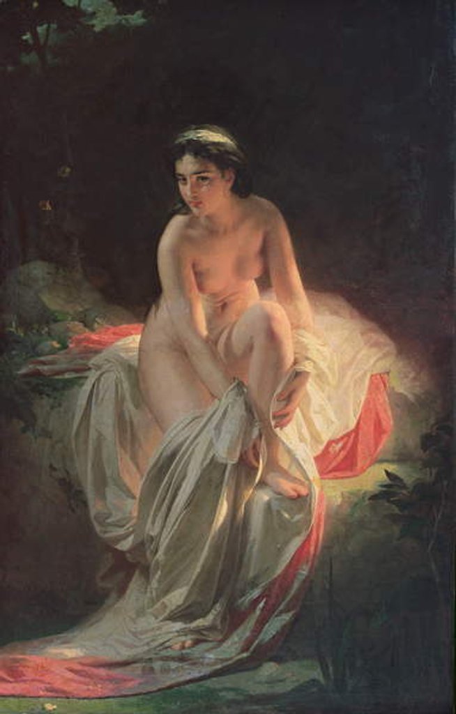 Detail of Woman Bathing, 1875 by Andrej Franzowitsch Belloli