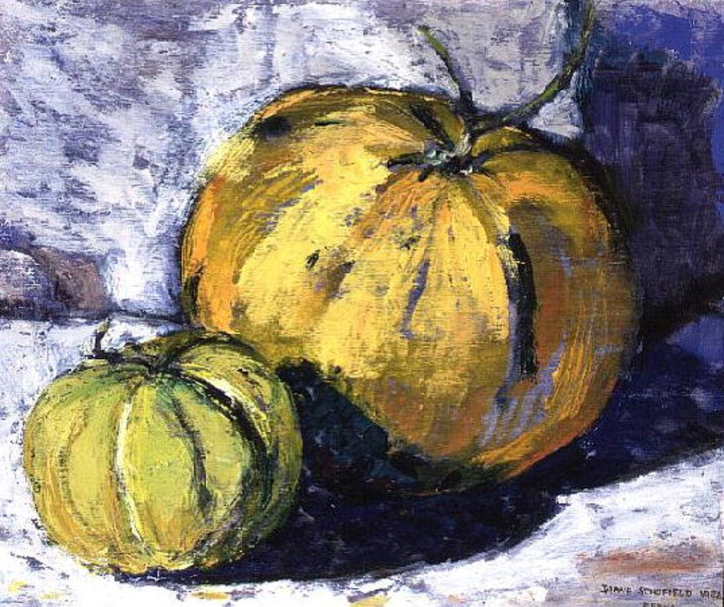 Detail of Melons in the Sun, 1982 by Diana Schofield