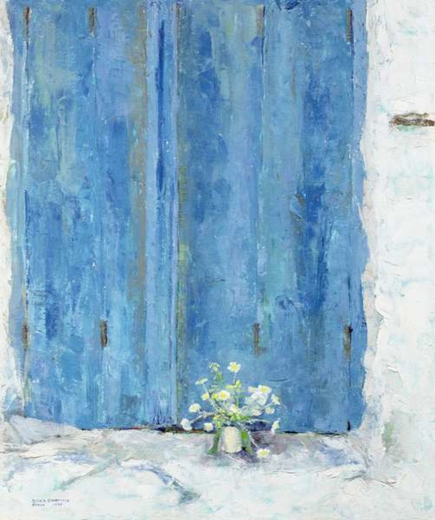 Detail of Blue Shutter, 1990 by Diana Schofield