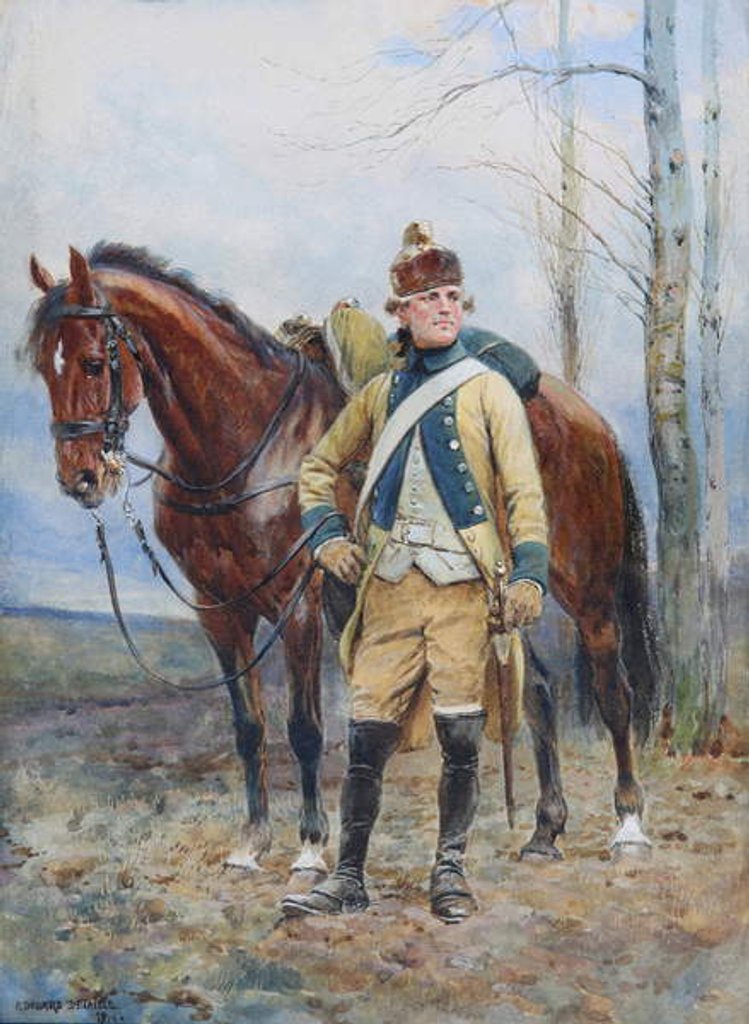 Detail of Dragoon of the Legion de Flandres in 1763-1766, 1901 by Jean-Baptiste Edouard Detaille