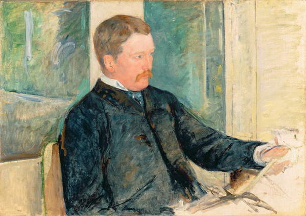 Detail of Portrait of Alexander J. Cassatt, c.1880 by Mary Stevenson Cassatt
