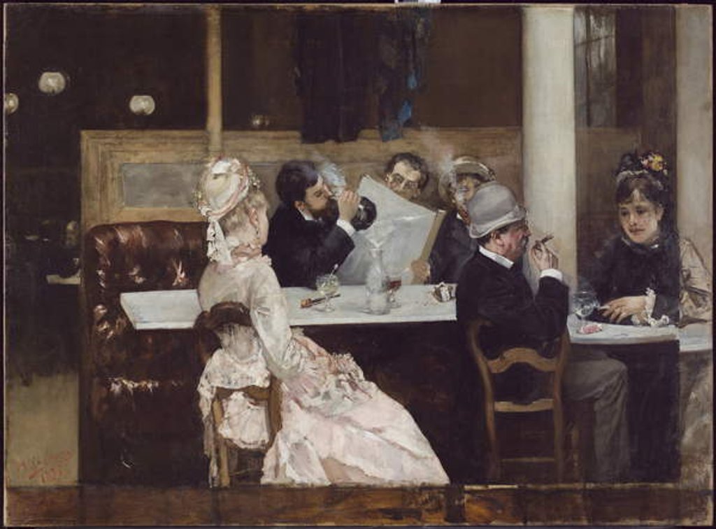 Detail of Cafe Scene in Paris, 1877 by Henri Gervex