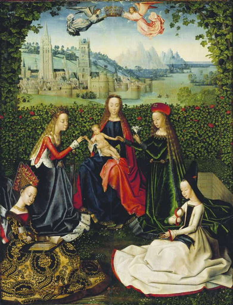 Detail of The Virgin of the Rose Garden, 1475-80 by Master of the St. Lucy legend
