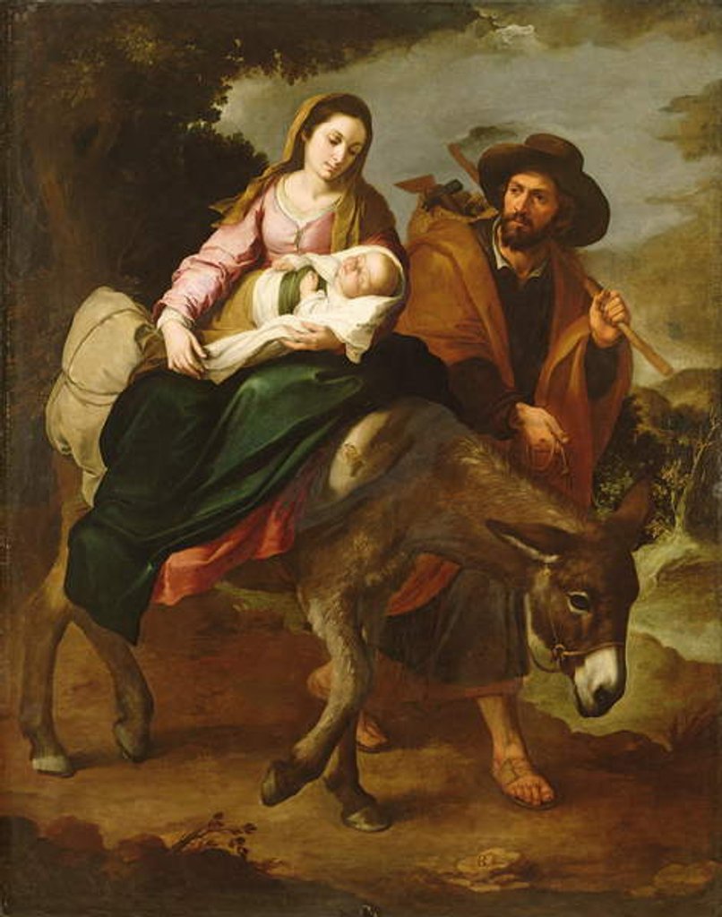 Detail of The Flight into Egypt, c.1647/50 by Bartolome Esteban Murillo
