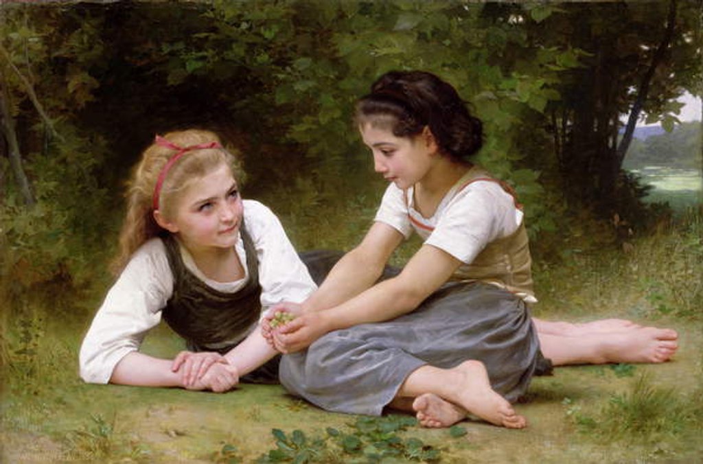 Detail of The Nut Gatherers, 1882 by William-Adolphe Bouguereau