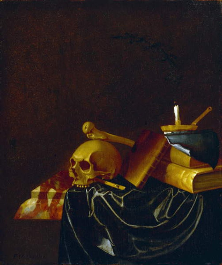 Detail of Vanitas, 1692 by Francois van Daellen