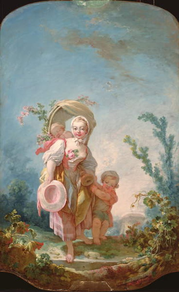 Detail of The Shepherdess, 1748-52 by Jean-Honore Fragonard