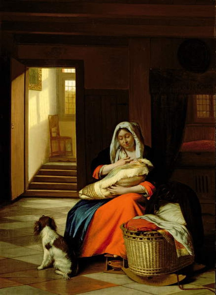 Detail of Mother Nursing Her Child, 1674-76 by Pieter de Hooch