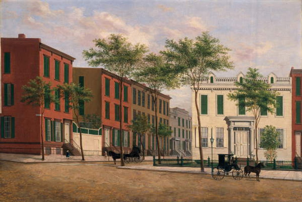Detail of Street in Brooklyn, 1880-90 by American School